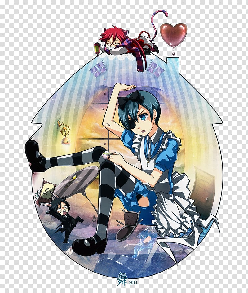 Ciel Phantomhive Sebastian Michaelis Black Butler Mangaka, growing up transparent background PNG clipart