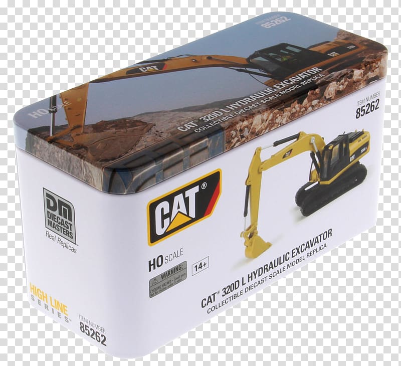 Caterpillar Inc. HO scale Excavator Die-cast toy Scale Models, excavator transparent background PNG clipart
