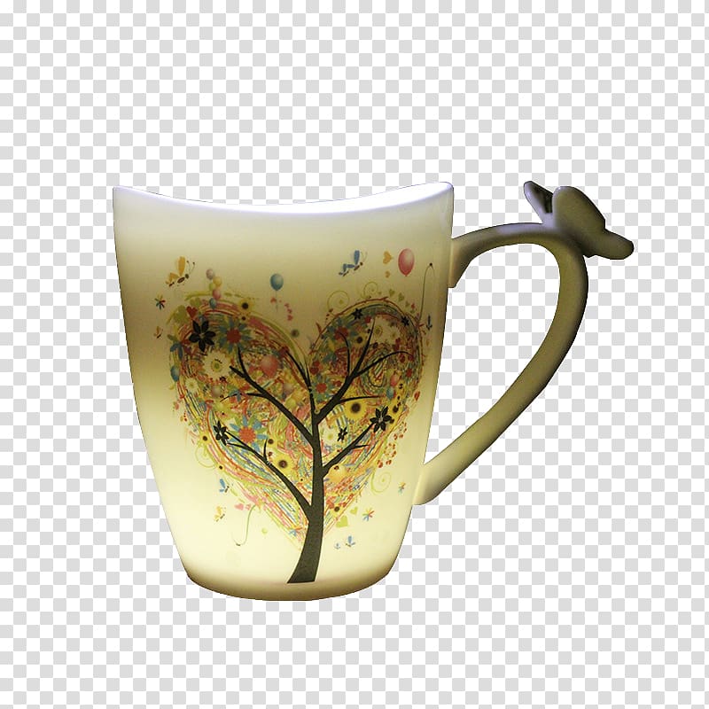 Coffee cup Tea Mug Ceramic, Creative cute mug transparent background PNG clipart
