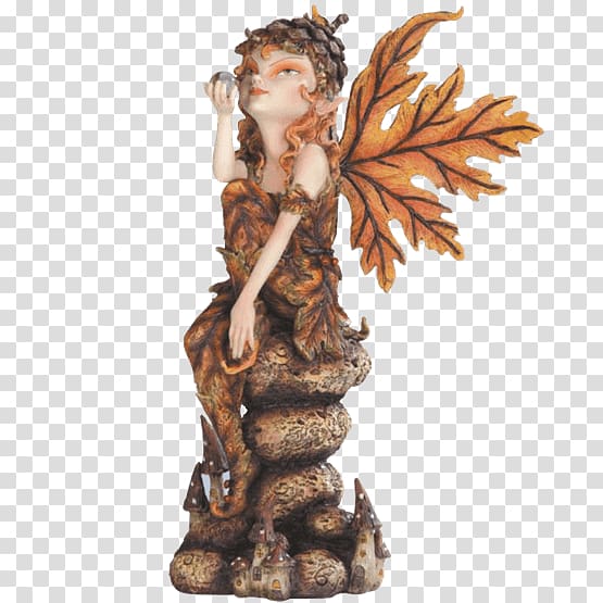 Fairy Sculpture Figurine, Autumn Deep Forest transparent background PNG clipart