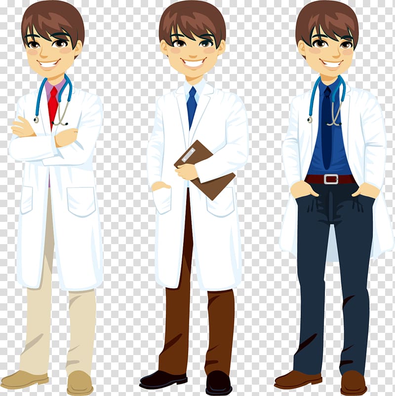 Physician , Male and female doctors and nurses characters material Free ,, transparent background PNG clipart