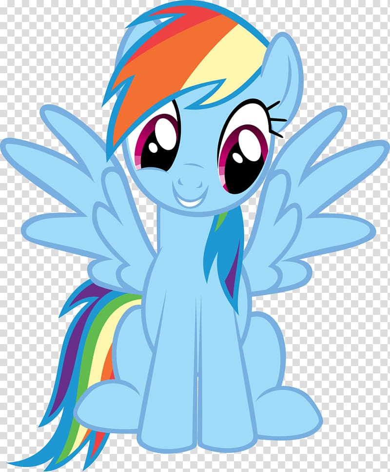 My Little Pony character illustration, Rainbow Dash Sitting transparent background PNG clipart