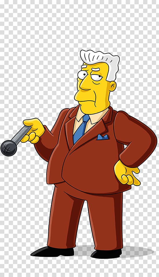 The Simpson mayor character , Kent Brockman Waylon Smithers Bart Simpson Milhouse Van Houten Homer Simpson, the simpsons transparent background PNG clipart