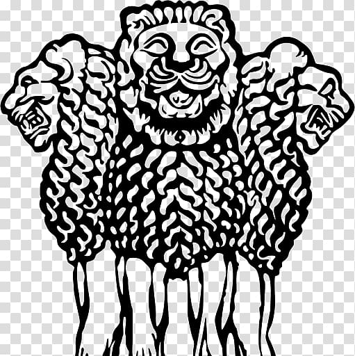 Premium Vector | Indian lion statue on white