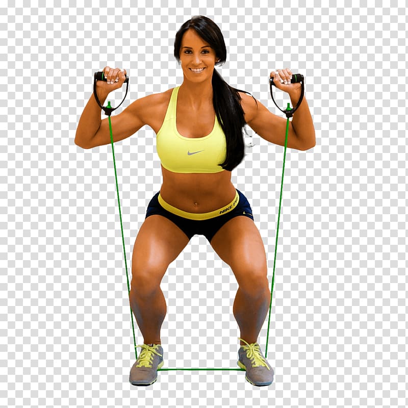 Exercise Bands Weight training Strength training Physical fitness, Resistance Bands with Handles transparent background PNG clipart
