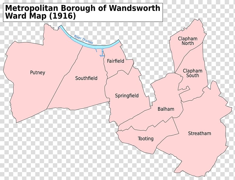 Clapham Wandsworth A Map London Borough of Wandsworth Metropolitan borough, others transparent background PNG clipart