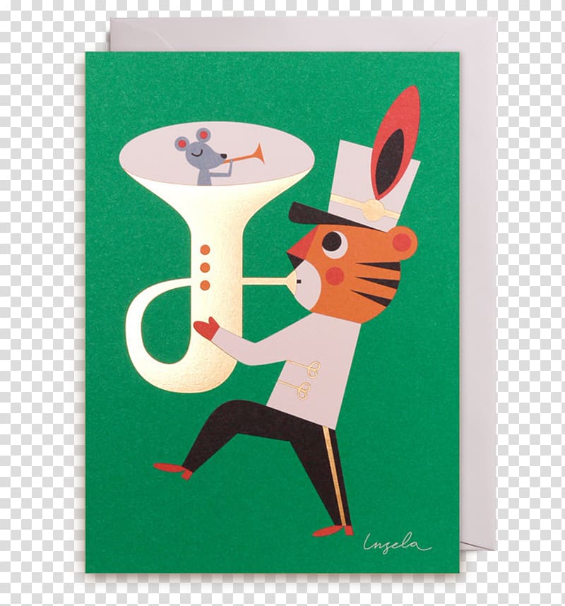 Greeting & Note Cards Illustration Reindeer Illustrator, BRASS BAND transparent background PNG clipart