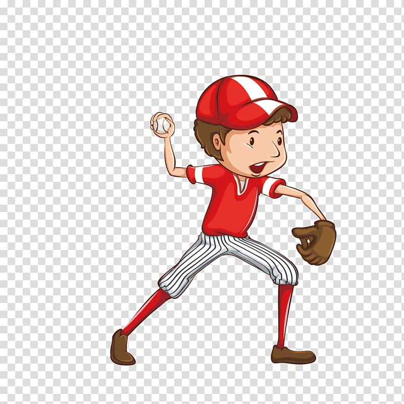 Baseball Euclidean Illustration, cartoon boy baseball illustration transparent background PNG clipart