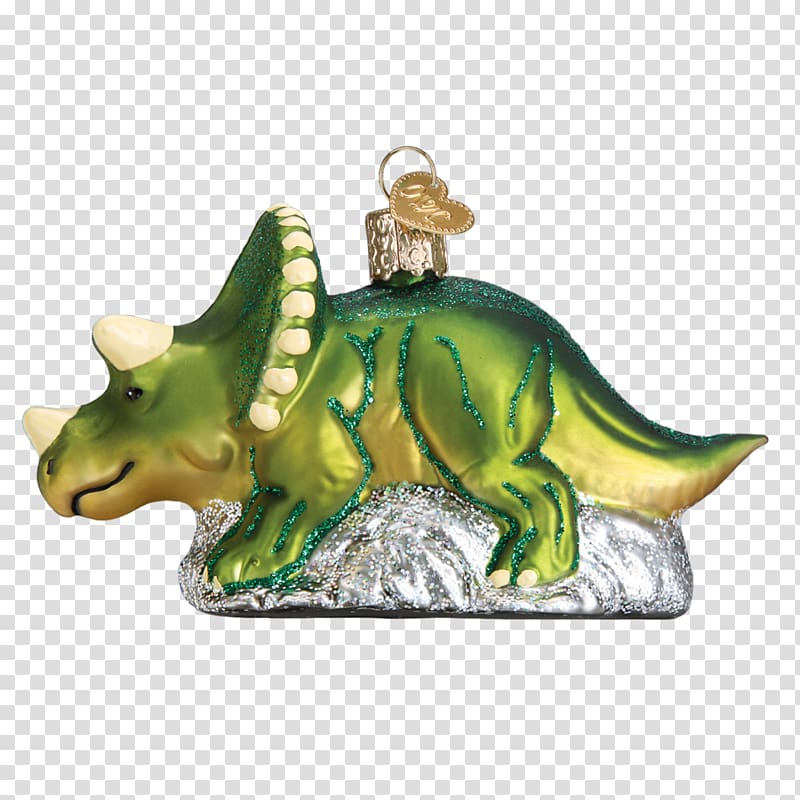 Triceratops Christmas ornament Velociraptor Apatosaurus Dinosaur World, christmas transparent background PNG clipart