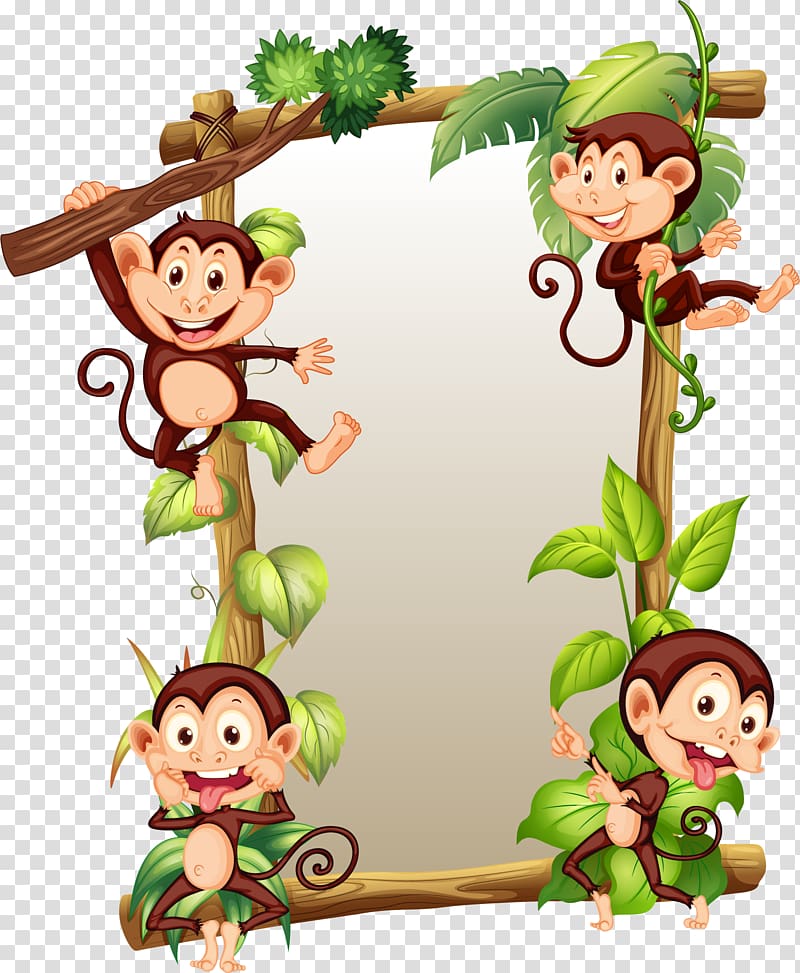 Ape CodeMonkey Illustration, monkey card transparent background PNG clipart