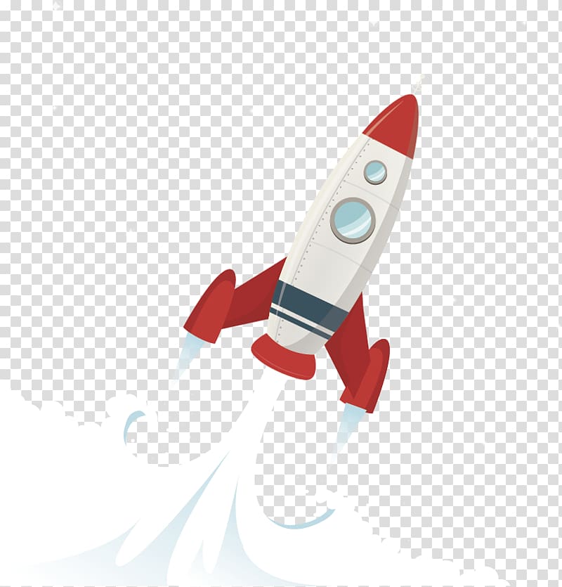 red and white rocket taking off illustration, Change 5 Rocket Business Information Service, painted rocket transparent background PNG clipart