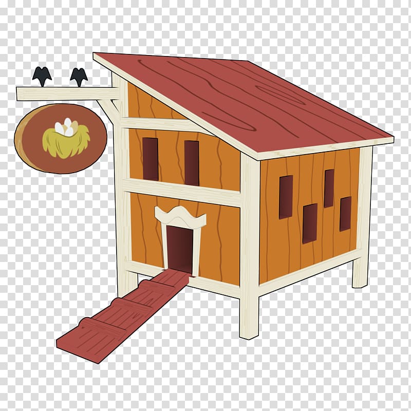 Chicken coop Paper Farm , Cartoon chicken house transparent background PNG clipart