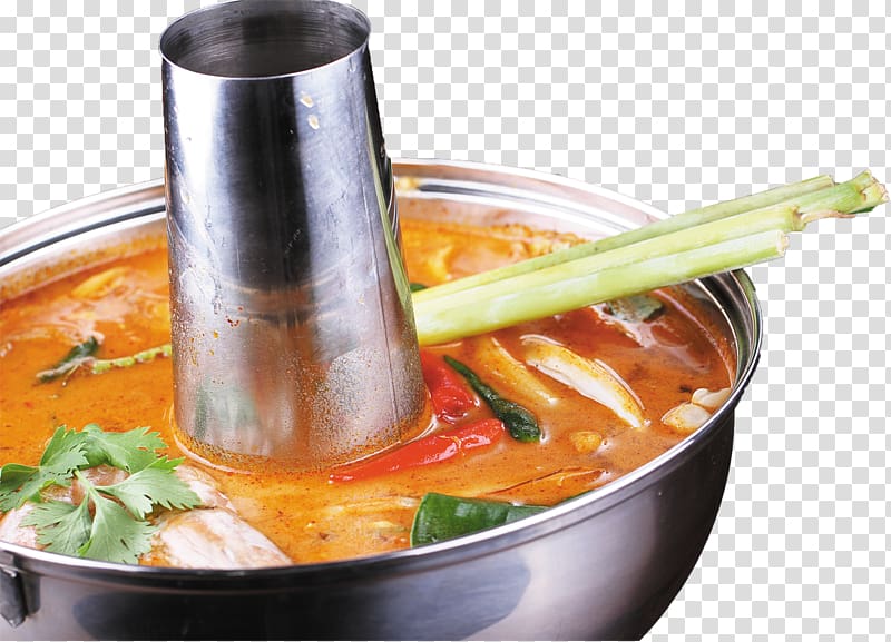 Hot pot Tom yum Fish soup Thai cuisine Hot and sour soup, shrimp soup transparent background PNG clipart