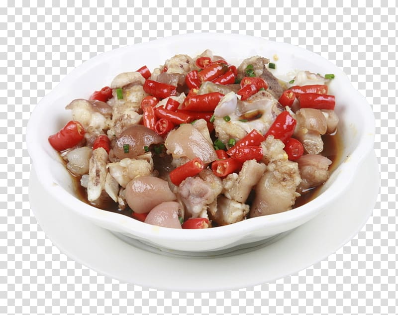 Domestic pig Pigs trotters Vegetarian cuisine Pork Steaming, Millet pepper steamed pig feet transparent background PNG clipart