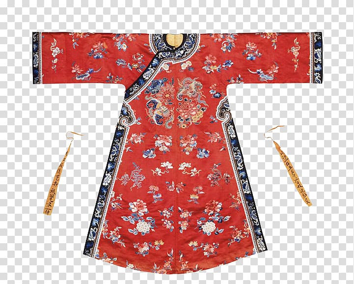 China Robe Victoria and Albert Museum Qing dynasty Clothing, Qing Dynasty red dress transparent background PNG clipart