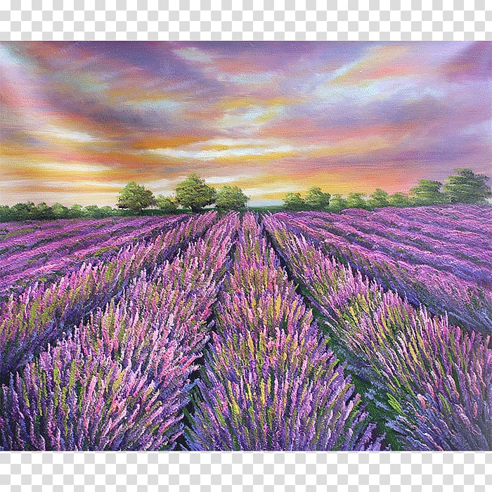 English lavender Oil painting Art, painting transparent background PNG clipart