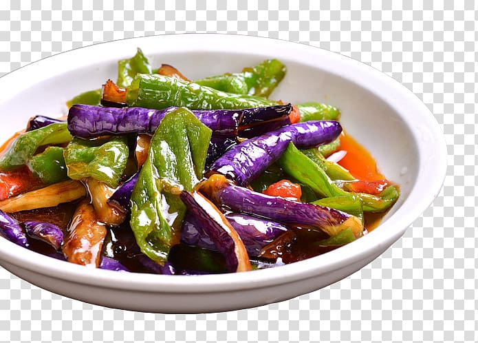 Bell pepper Chili con carne Salad Eggplant Braising, Spicy eggplant tiger transparent background PNG clipart