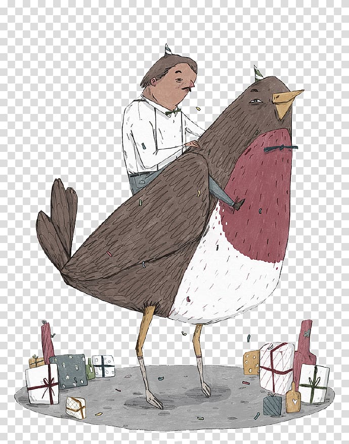 Big Bird Chicken , Riding bird man transparent background PNG clipart