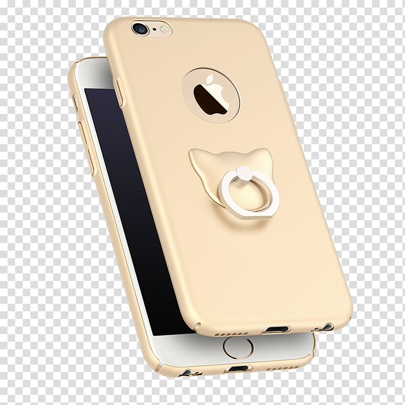 iPhone 6 Plus iPhone 7 Plus iPhone 6s Plus Telephone Ring, Tuhao gold cat finger ring buckle transparent background PNG clipart