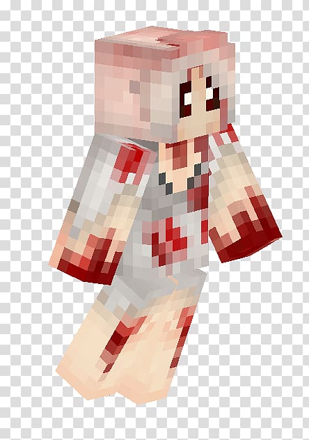 Minecraft Blood Skin Bleeding , skin minecraft girl transparent background PNG clipart