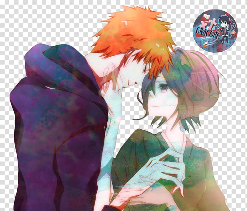 Rukia Kuchiki Ichigo Kurosaki Orihime Inoue Renji Abarai Anime, ichigo kurosaki transparent background PNG clipart