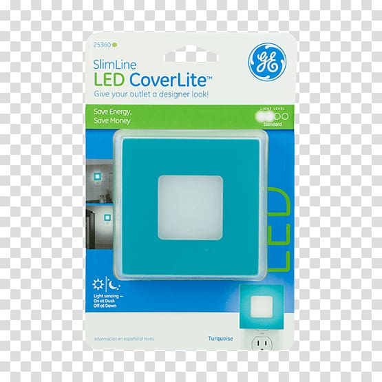 GE Mini Slimline Coverlite Night Light GE LED CoverLite Brushed Nickel Finish Home Game Console Accessory General Electric Product design, Bright Light Bulb USB transparent background PNG clipart