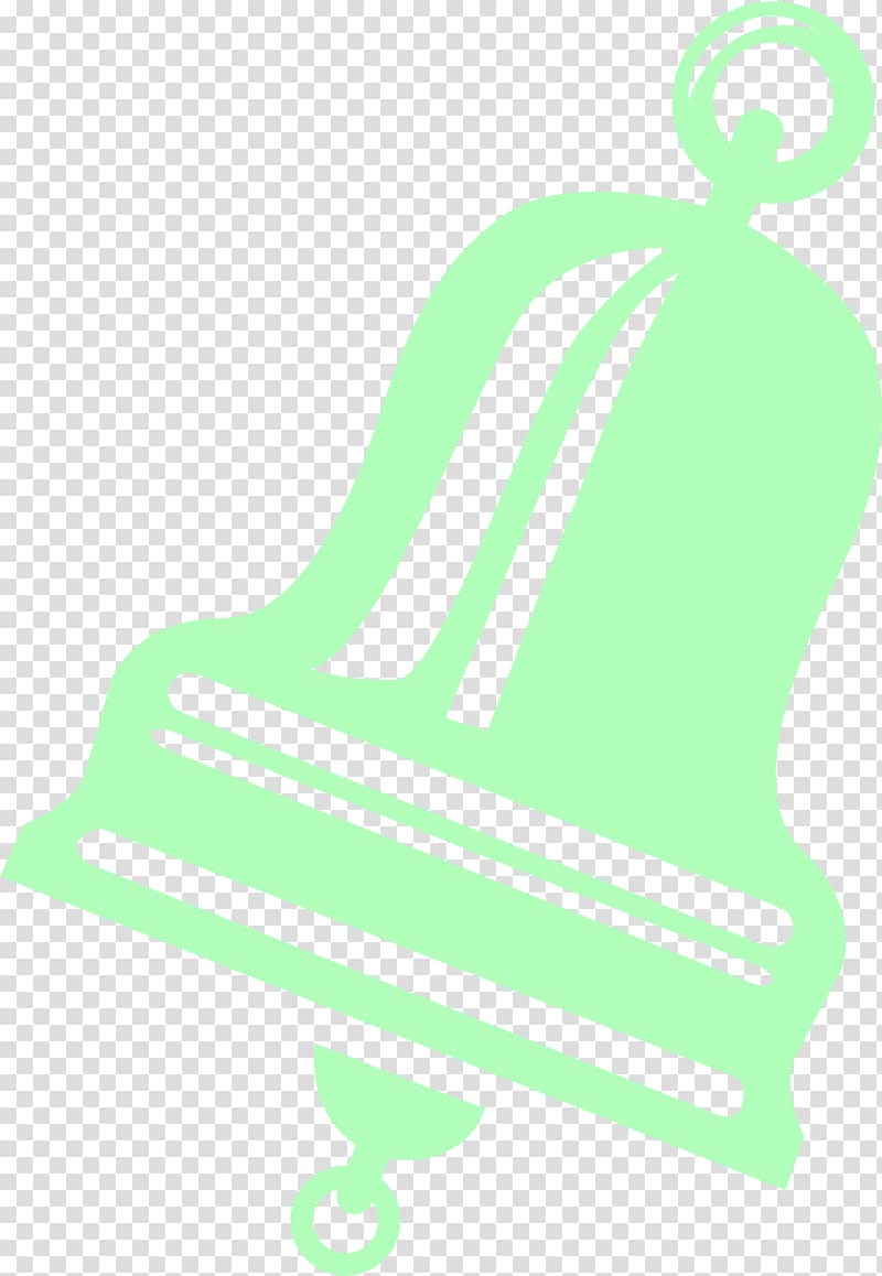 Bell Icon, Little fresh green bell transparent background PNG clipart