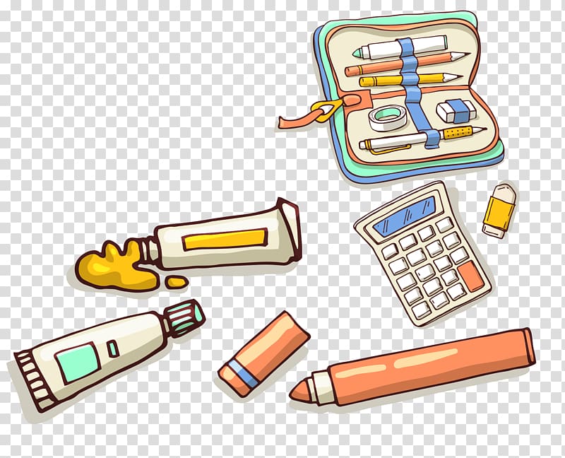 Watercolor painting, Cartoon learning tools transparent background PNG clipart