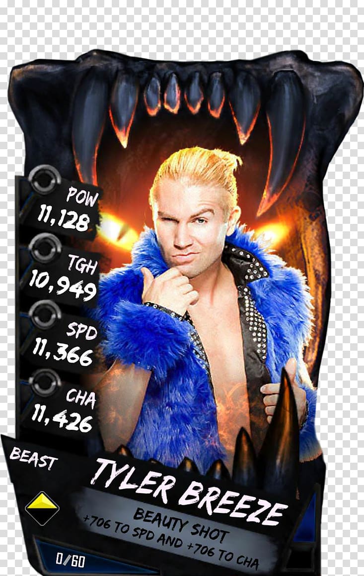 Tyler Breeze WWE SuperCard Money in the Bank ladder match WWE NXT, wwe transparent background PNG clipart