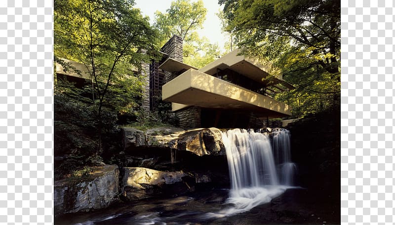 Fallingwater Frank Lloyd Wright Home and Studio Taliesin West Kentuck Knob Architecture, falling water transparent background PNG clipart
