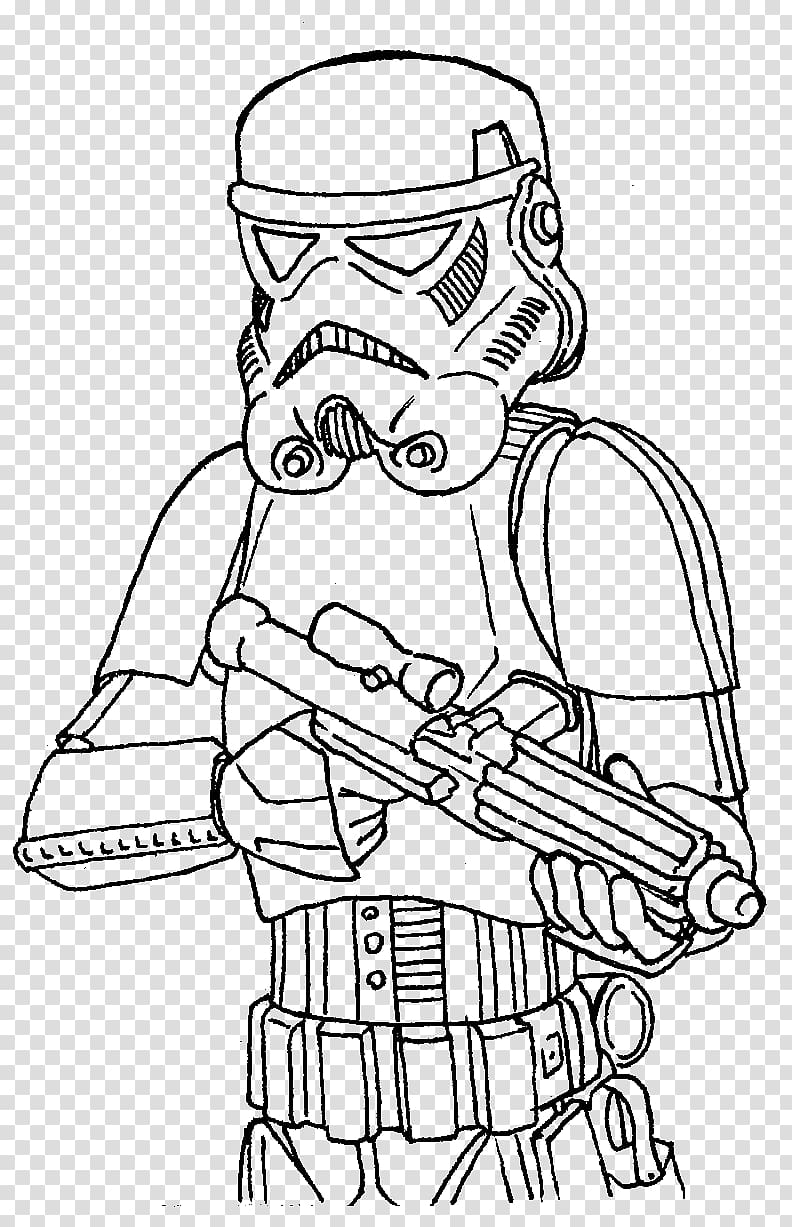 Stormtrooper Coloring book Darth Maul Rey First Order, stormtrooper transparent background PNG clipart