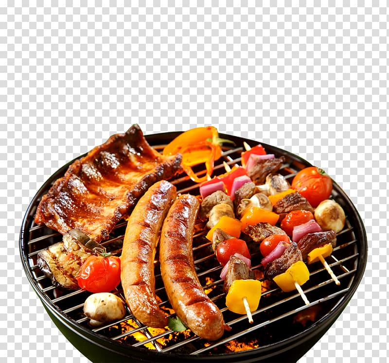 Sausage on grill, Sausage Barbecue chicken Steak Ribs, Cool black ...
