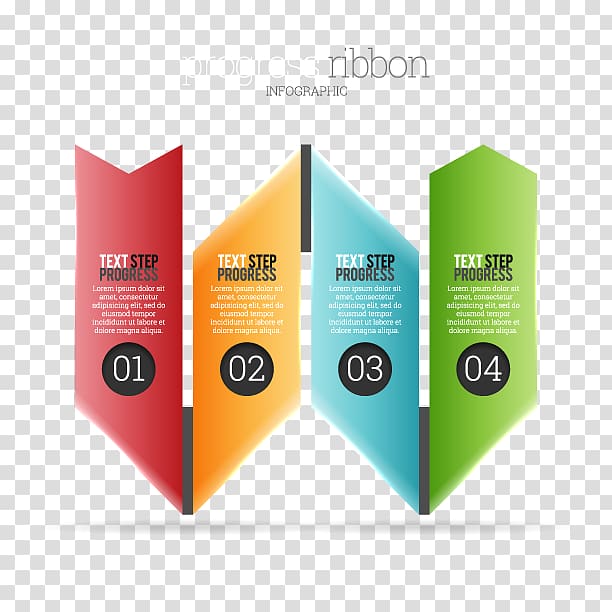 Infographic Ribbon Chart Graphic design, PPT arrow transparent background PNG clipart