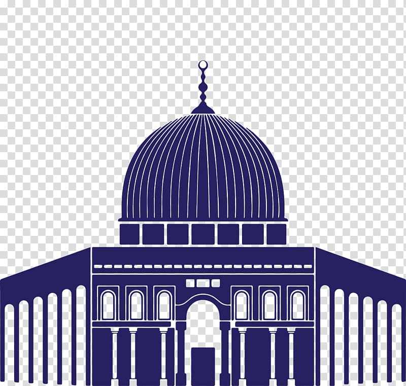 silhouette of palace illustration, Dome of the Rock State of Palestine Drawing Illustration, Silhouette Palace transparent background PNG clipart