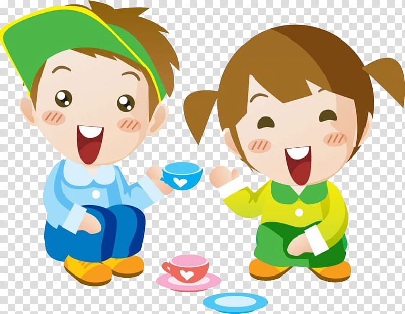 Child Cartoon Girl Boy, Happy partner transparent background PNG clipart