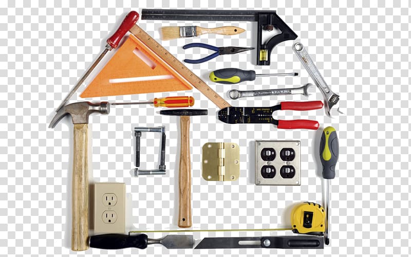 brown and multicolored house illustration, Home repair House Handyman Maintenance, kitchen tools transparent background PNG clipart