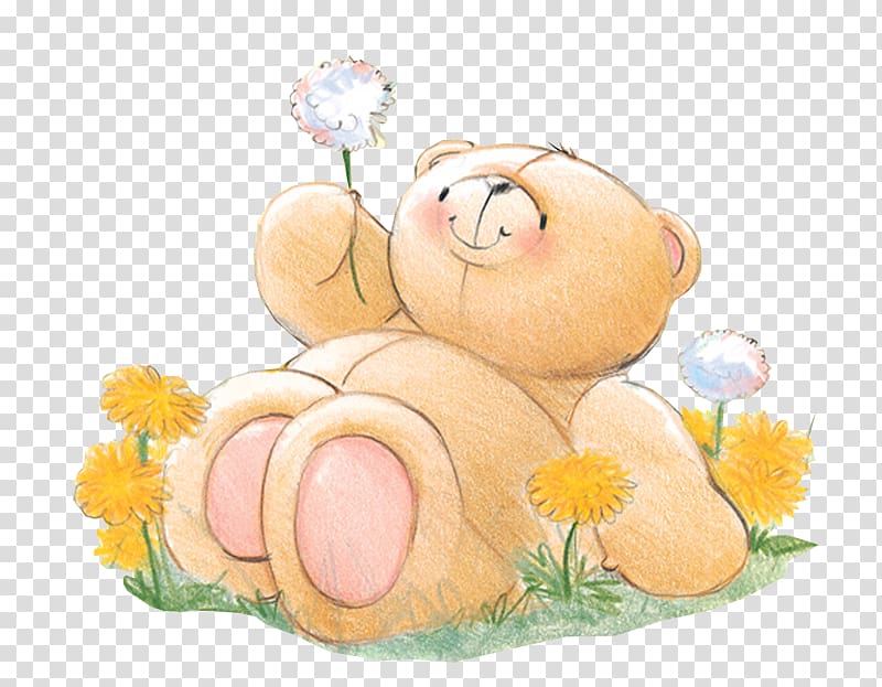 Teddy bear Forever Friends Animation, get well soon, animals, stuffed Toy  png