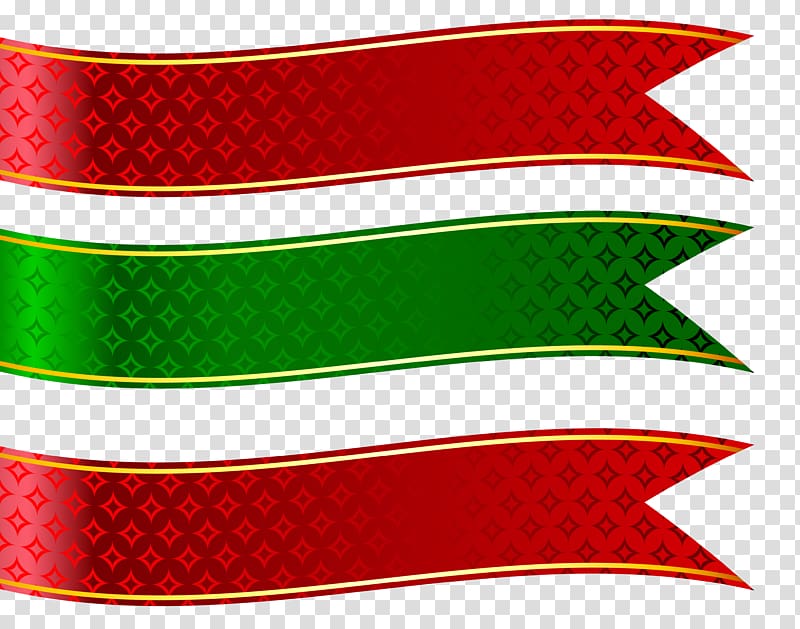 Banner Red , Green and Red Banners Set , two red and green ribbons transparent background PNG clipart