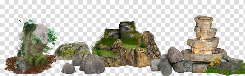 Drinking Fountains Animal, rock garden transparent background PNG clipart