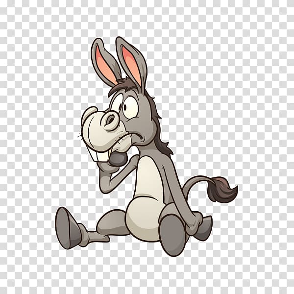 Donkey Cartoon Drawing, donkey transparent background PNG clipart