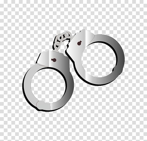 u6b7c-20u6218u6597u673a Handcuffs Detention Centre de dxe9tention, Silver simple handcuffs decorative pattern transparent background PNG clipart