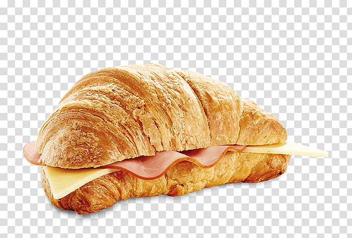 Croissant Ham and cheese sandwich Bacon Cafe, croissants bread transparent background PNG clipart