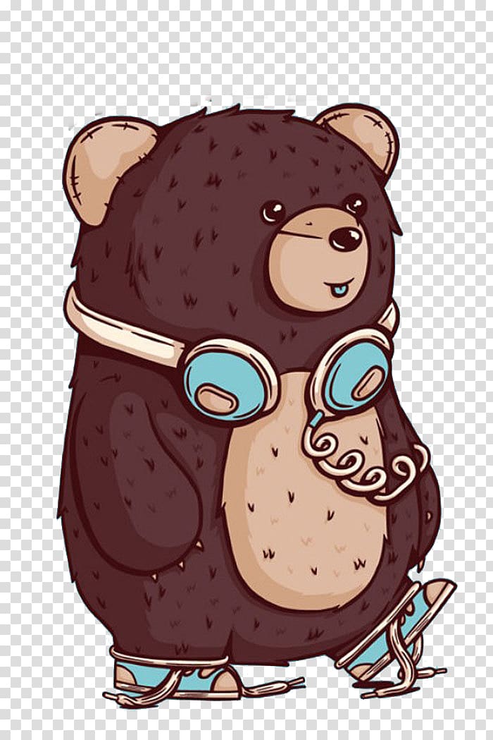 music bear transparent background PNG clipart