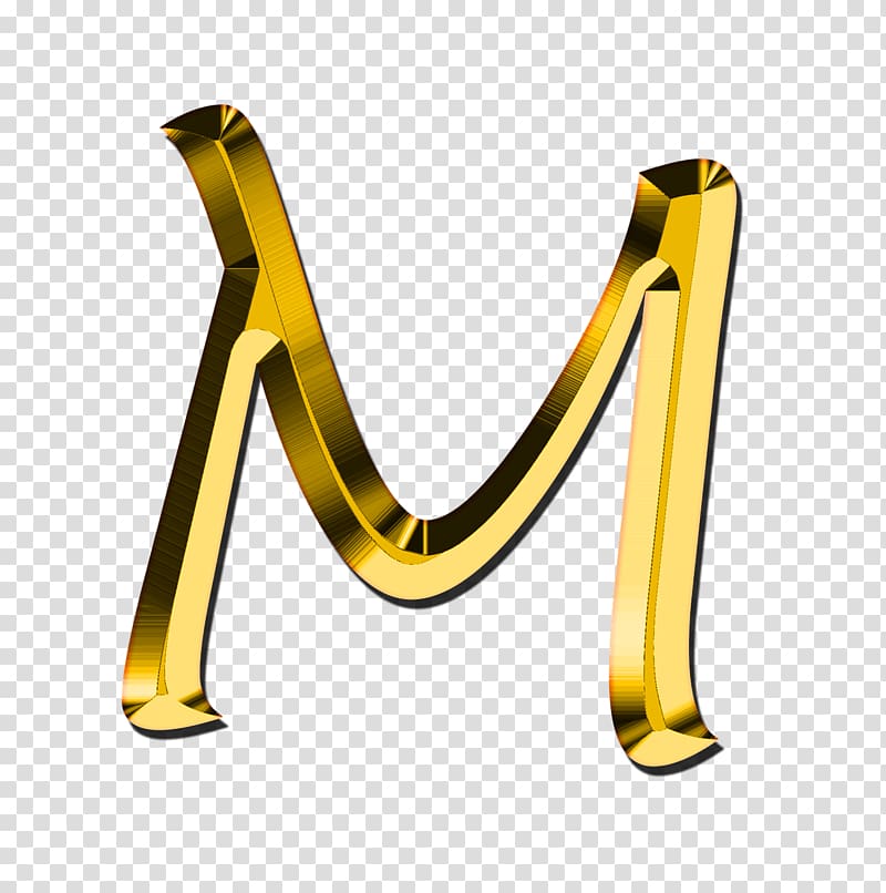 yellow M , Capital Letter M transparent background PNG clipart