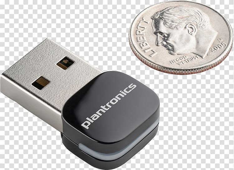 Plantronics BT300 Network adapter, USB Headset Plantronics BT300 Network adapter, USB Dongle, USB transparent background PNG clipart