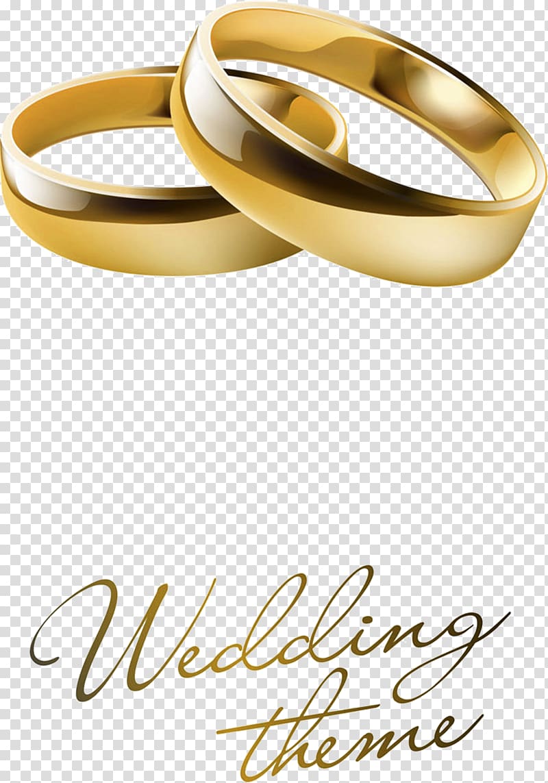 gold-colored eternity bands , Wedding invitation Wedding ring , Wedding ring material transparent background PNG clipart