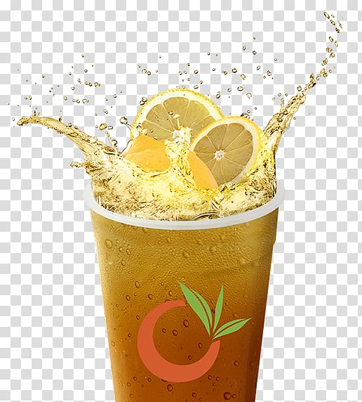 Juice Green tea Bubble tea Orange drink, lemon tea transparent background PNG clipart