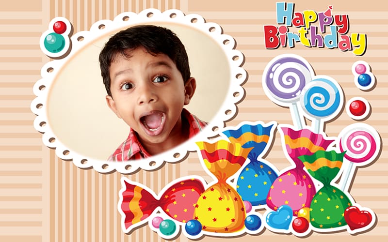 Lollipop Candy Illustration, Birthday Frames transparent background PNG clipart