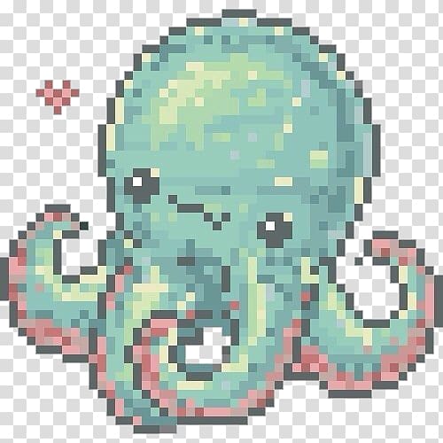 Pixel art Octopus, Animation transparent background PNG clipart