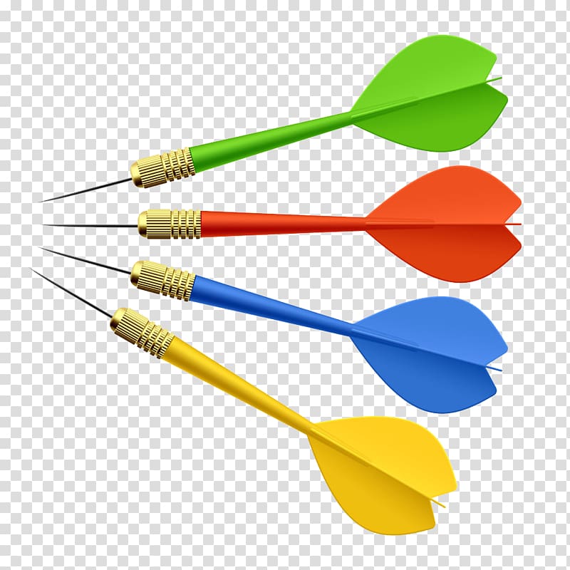 Darts illustration , Various colors of darts transparent background PNG clipart